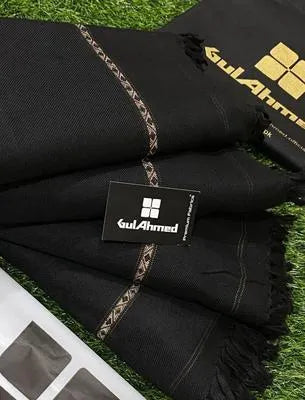 GulAhmed Premium King Size Shawl – Winter Collection (Black & White)