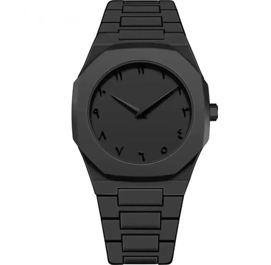 Arabic Aura Watch Black – Stylish Arabic Dial Luxury Watch for Men