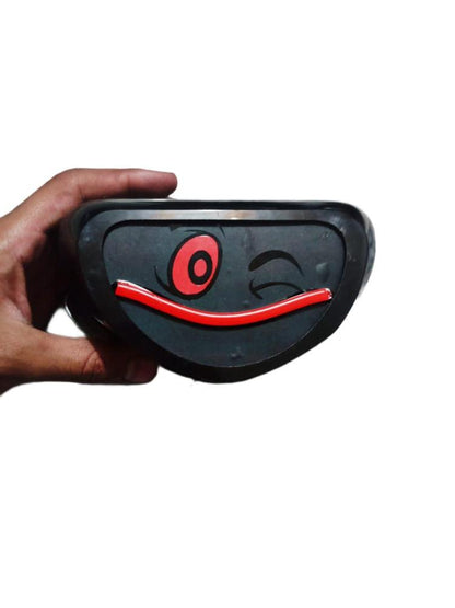 Smile Shape Bike Tail Light – Stylish LED Safety Light (Black & Red)