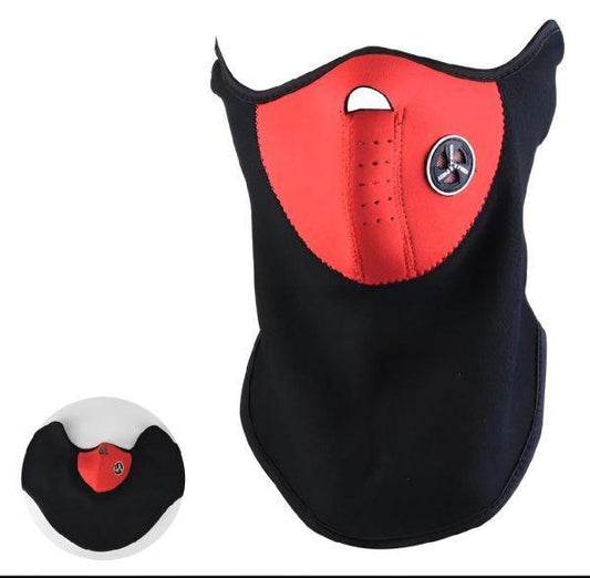 Full Face Bike Mask – Fleece Windproof Balaclava (Blue/Red/Black)