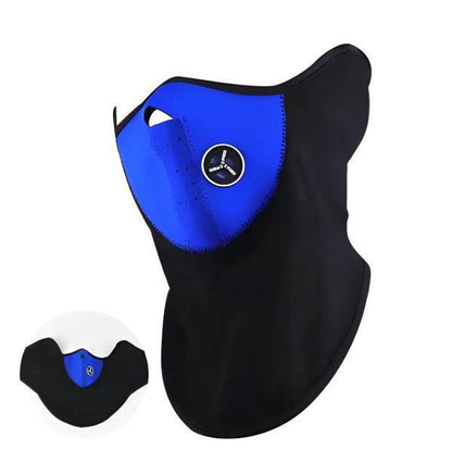 Full Face Bike Mask – Fleece Windproof Balaclava (Blue/Red/Black)