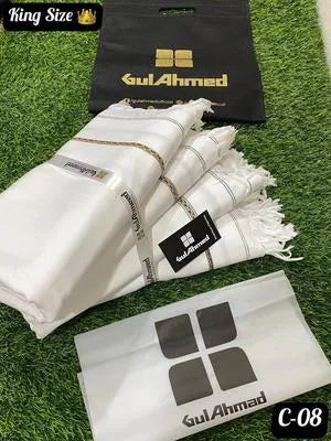 GulAhmed Premium King Size Shawl – Winter Collection (Black & White)