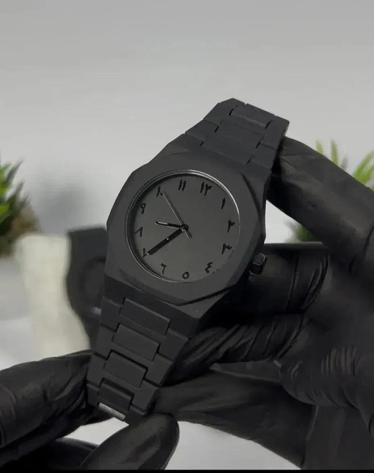 Arabic Aura Watch Black – Stylish Arabic Dial Luxury Watch for Men