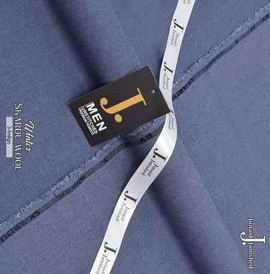 Junaid Jamshed Men Unstitched Winter Skardu Wool Fabric – Indigo